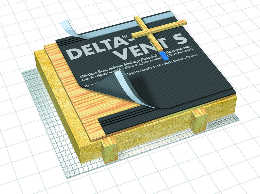 Подкровельные супердиффузионные мембраны DELTA-Vent S / DELTA-VENT-S PLUS